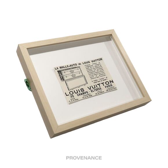🔴 Louis Vuitton Antique Newsprint Ad - MALLE-AUTO Birch - Picture 2 of 6